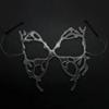 Resin Butterfly Mask Transparent Masquerade Props Retro Halloween Masks  Game Party