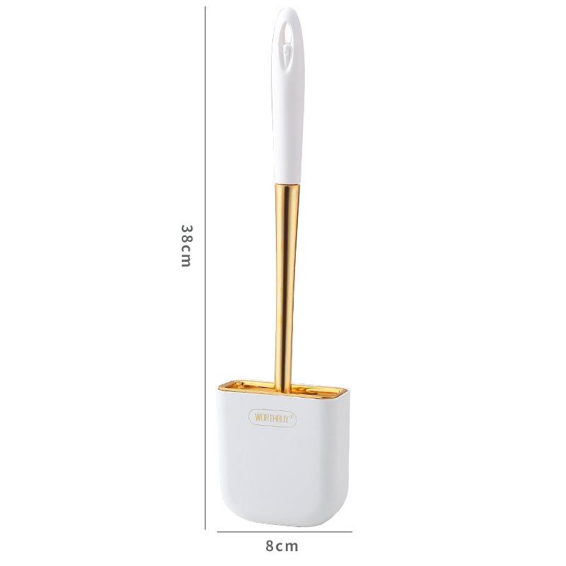 Luxury Wall-Mounted Silicone Toilet Brush & Holder Set for WC Bathroom Accessories - Durable Toilet Wash Brush Clean Maintenance