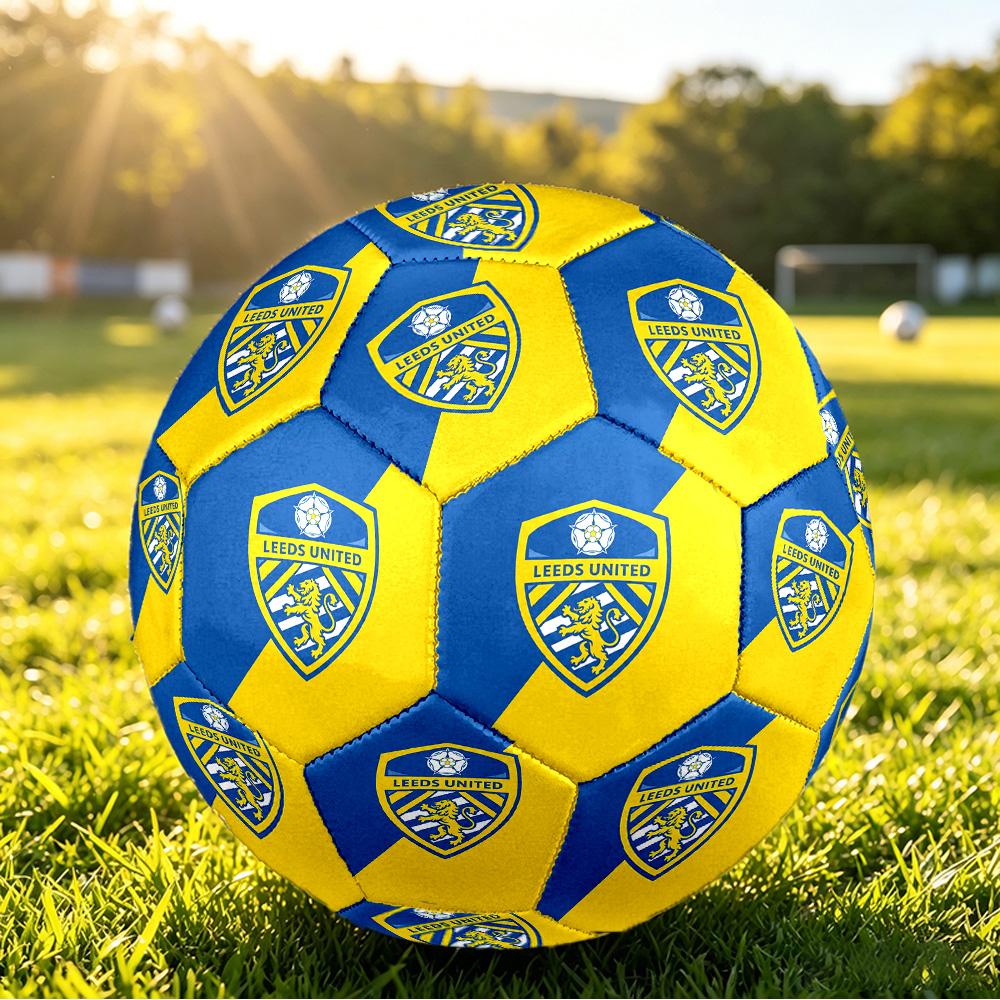 Leeds United FootballPrinted Size 5 Soccer Bball, Anti Slip Adult Match Football Souvenir for Football Fans