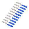 10 Stück Isolierter 2mm Bananenstecker-Kuppler mit Schutzhülle für Testgeräte Blau