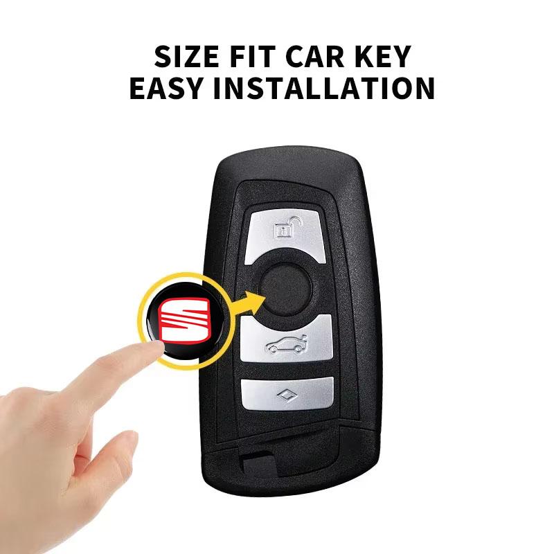 2/5/10Pcs 14mm Car Remote Key Fob Emblem Badge Radio Button Sticker For SEAT Leon FR Altea Ibiza Toledo Cordoba Alhambra Arona Ateca Exeo