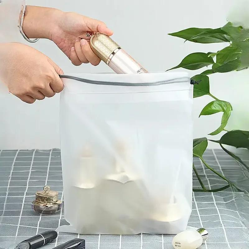 10PCS přenosný úložný prostor na boty Šňůrka na uchování Eko úložný vak pro drobnosti Cestovní taška na make-up Vodotěsná průhledná plastová úložná taška