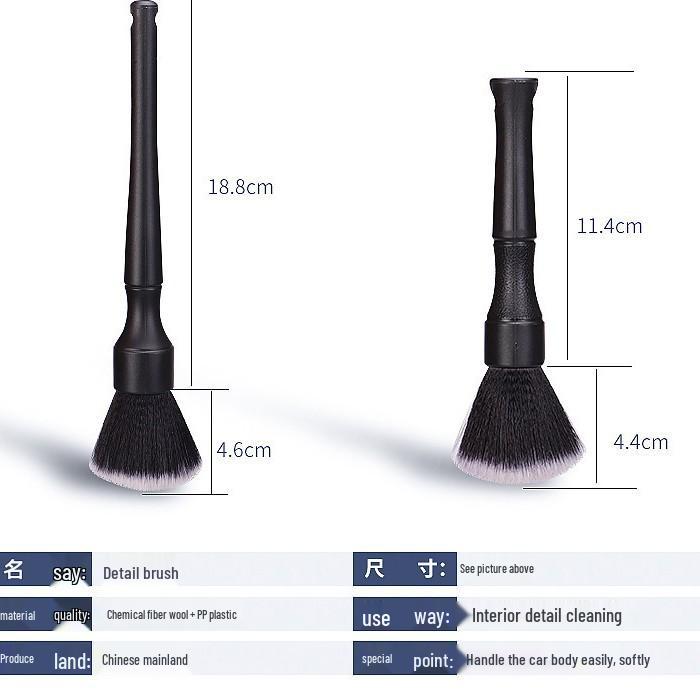 Schwarzes Superweiches Innenraum-Detailing-Bürstenset mit Fugen- und Klimaanlagen-Reinigungsbürsten