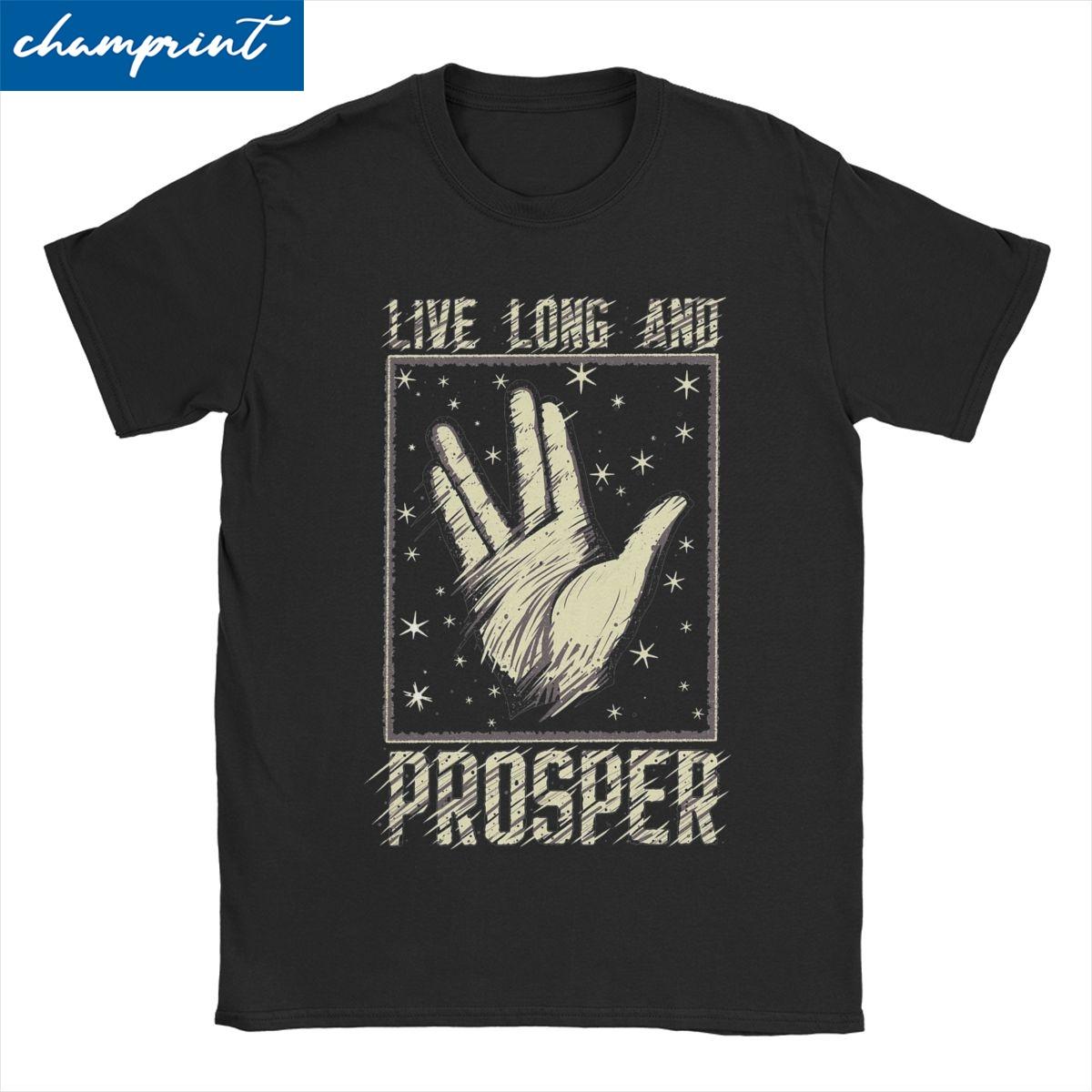 

Live Long & Prosper Movie Men Women s T Shirts StarTrek Vulcan Novelty Tees Short Sleeve T-Shirt Pure Cotton Printing Cloth... S разноцветный
