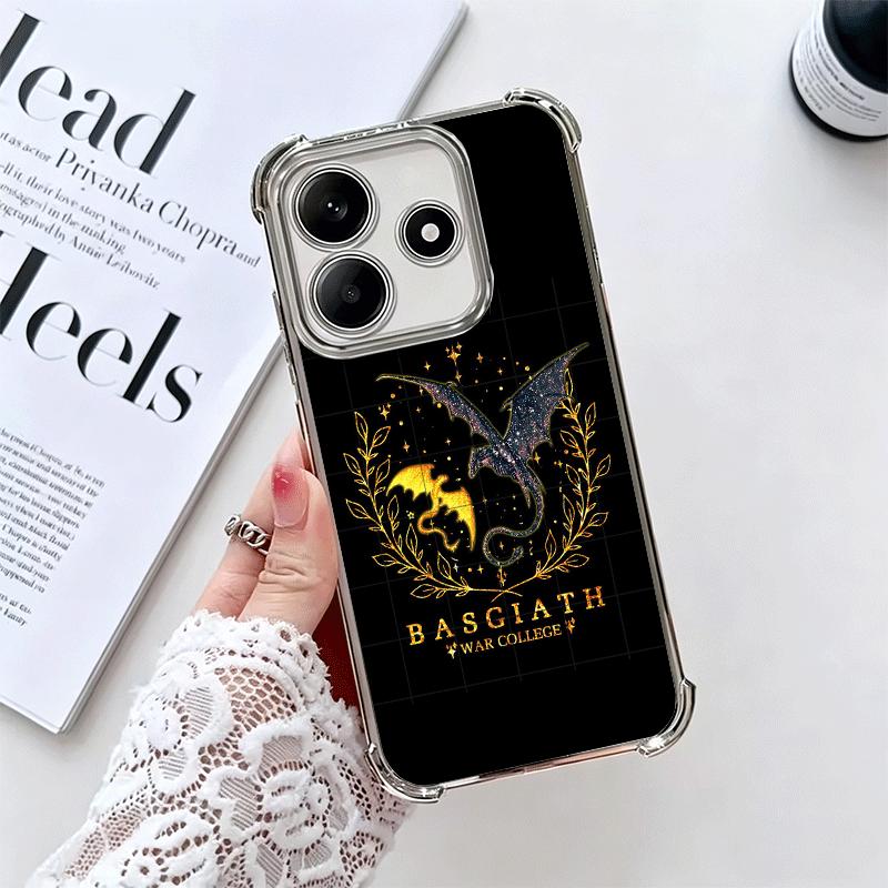 F-Fourth W-Wing Dragon Plating Phone Case For Xiaomi Redmi Note 14 15 Pro Plus 13 12 11 11S 11T 10 9S 9 5G Anti-Fall Airabag Cov