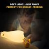 1pc Cute Duck Night Light LED Animal Night Light Silicone Dimmable Timed Bedside Lamp Touch Light