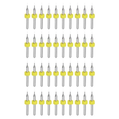 Uxcell PCB Drill Tungsten Rotary CNC Printed Circuit Micro Drill Pack of 40 Bits, 0.2mm Carbide, Tool, Jewelry, Engraving, Board, Bits, 1/8" Shank,