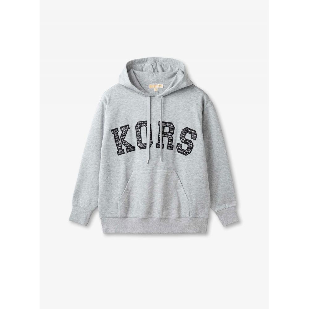 

Michael Kors Kors Tweed Hoodie Jf451jta283060 Pearl Heather XL