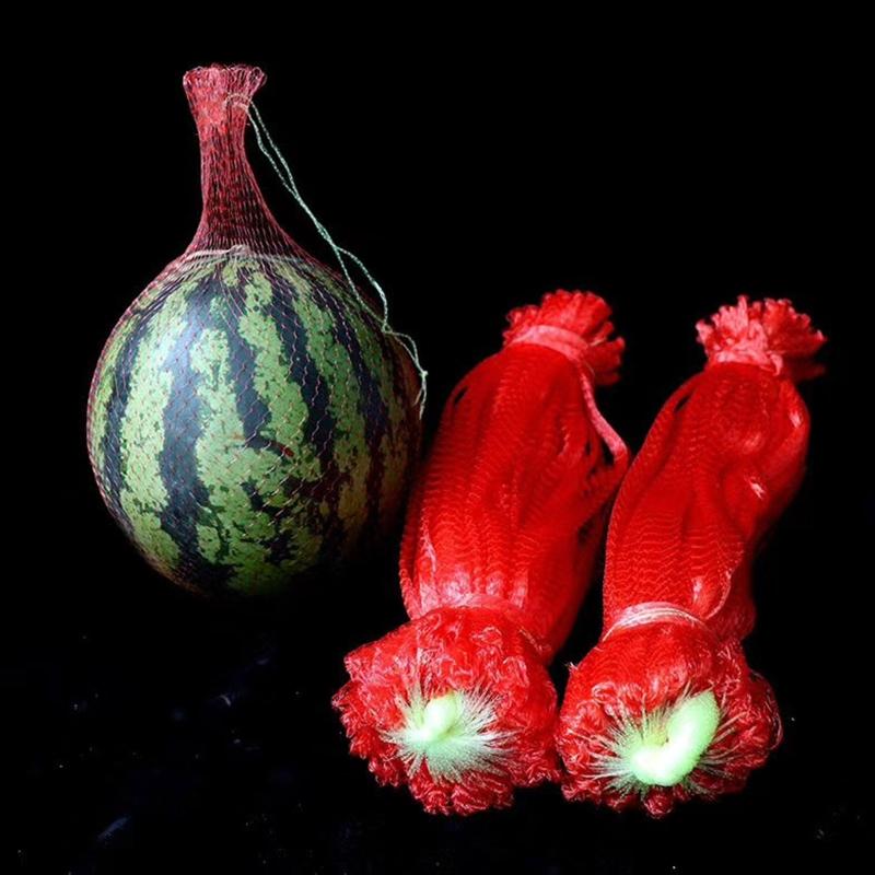 100pcs Watermelon Hammock Durable Heavy Duty Hanging Mesh Bag for Garden Fruits Vegetables Melon Net with Drawstring