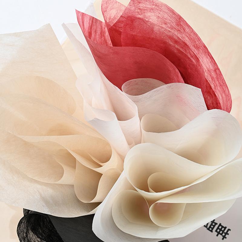 40Pcs/Set Floral Bouquet Packaging Materials Korean Extractable Milk Cotton Paper Flower Wrapping Liner Paper