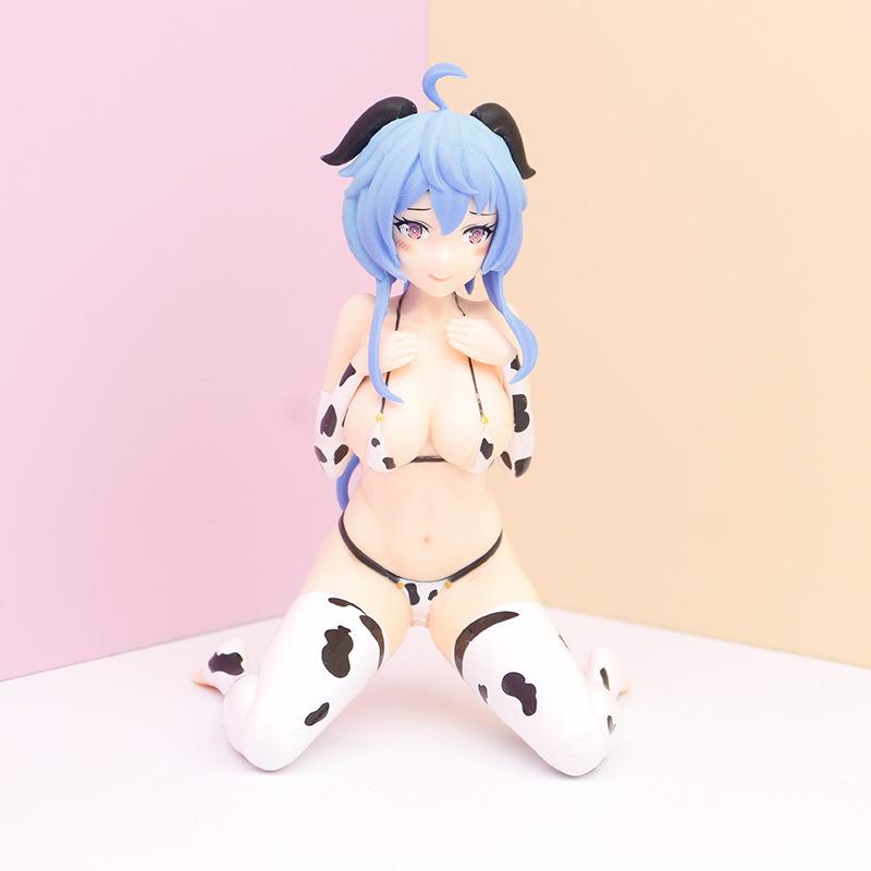 22CM Impact Anime Figure Ganyu Sexy Girl Figure Swimsuit PVC Action Figure Model Doll Toys for Children Christmas Gift