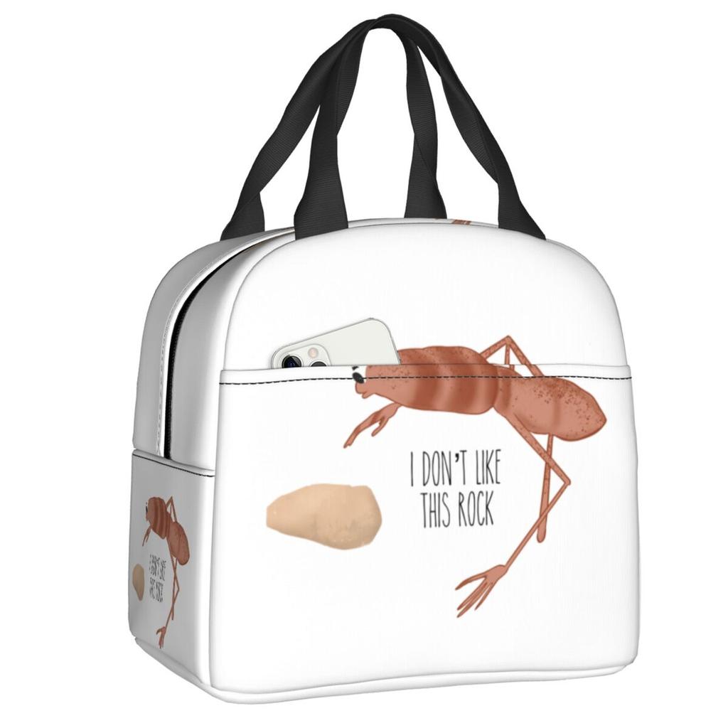 Custom Marcus The Worm Robert Help Funny Meme Resuable Lunch Boxes for Women Waterproof Cooler Thermal Food Insulated Lunch Bag