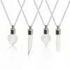 Mini Titanium Staal Ketting met Twist-Open Wensfles Hanger voor Babyhaar en Cinnaber Opslag