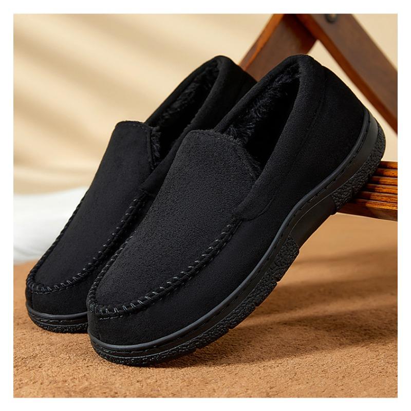 Fashion Men's Winter New Warm and Plush Fashionable Flat Cotton Shoes Comfortable Snow Boots Men's Plus Size 40-47