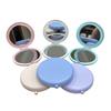 Flip Open Folding Compact Mirror, Zinc Alloy Portable Vanity Mirror for Purse Travel, Small Pocket Makeup Tool
