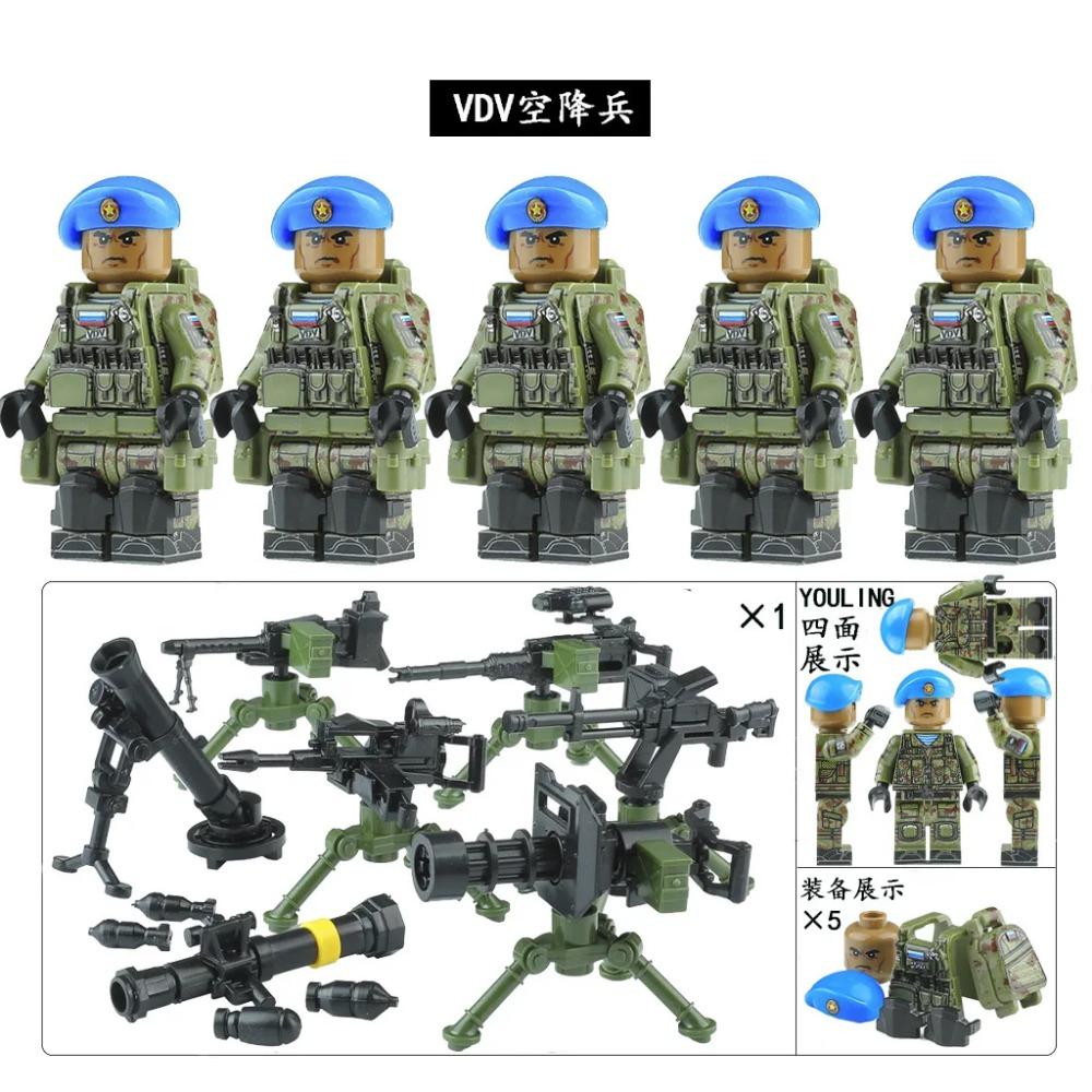 High military US special forces soldiers green beret army weapons miniature building block puzzle birthday gift world war ii