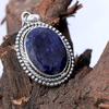 Saphir Edelstein Anhänger Halskette, Handgefertigter Boho Schmuck, 925 Sterlingsilber, Geschenk für sie, Designerschmuck