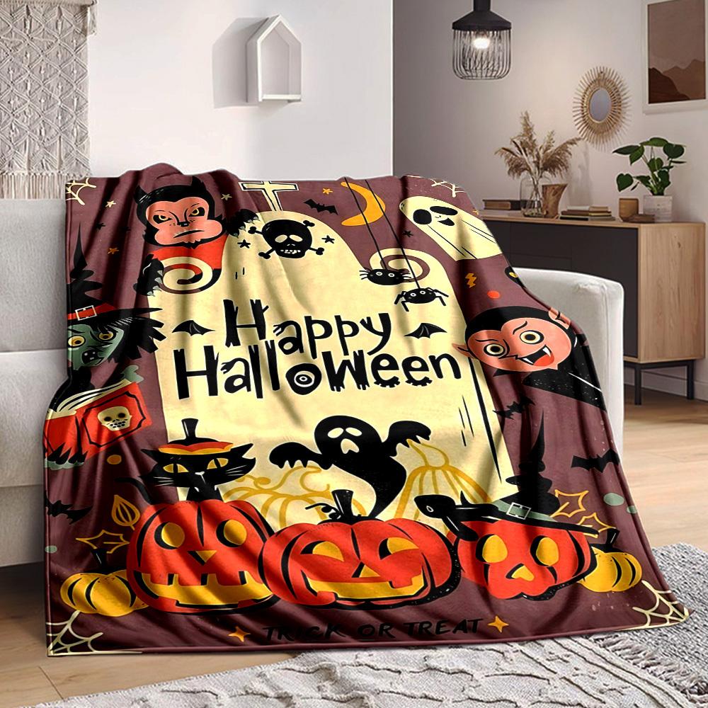 

1PC Halloween Decorations Print Blanket, Soft Throw Blanket - Warm & Cozy for Couch, Bed, Office, and Travel yy250912171 75x90cm