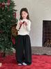 YOJIA Winter 2025 Loose Fit Girls' Plus Velvet Thick Pants