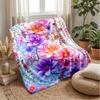 Vibrant Floral and Butterfly Design Theme blanket Lightweight Warm Flannel Blanket Decorative Throw Blanket for Home Decoration