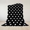 Schwarz Weiß Pünktchen Flanelldecke Warm Weich Halloween Weihnachten Sofa Warm Gemütlich Dekoratives Dekor Geschenk für Alle Jahreszeiten