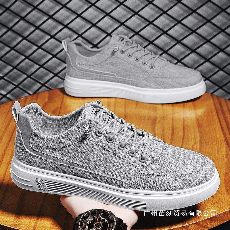 Spring breathable canvas men's shoes sports and leisure board shoes one pedal lazy cloth shoes student shoes men