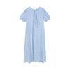 Lap Shirring Point Gingham Check Long Dress As2wo467