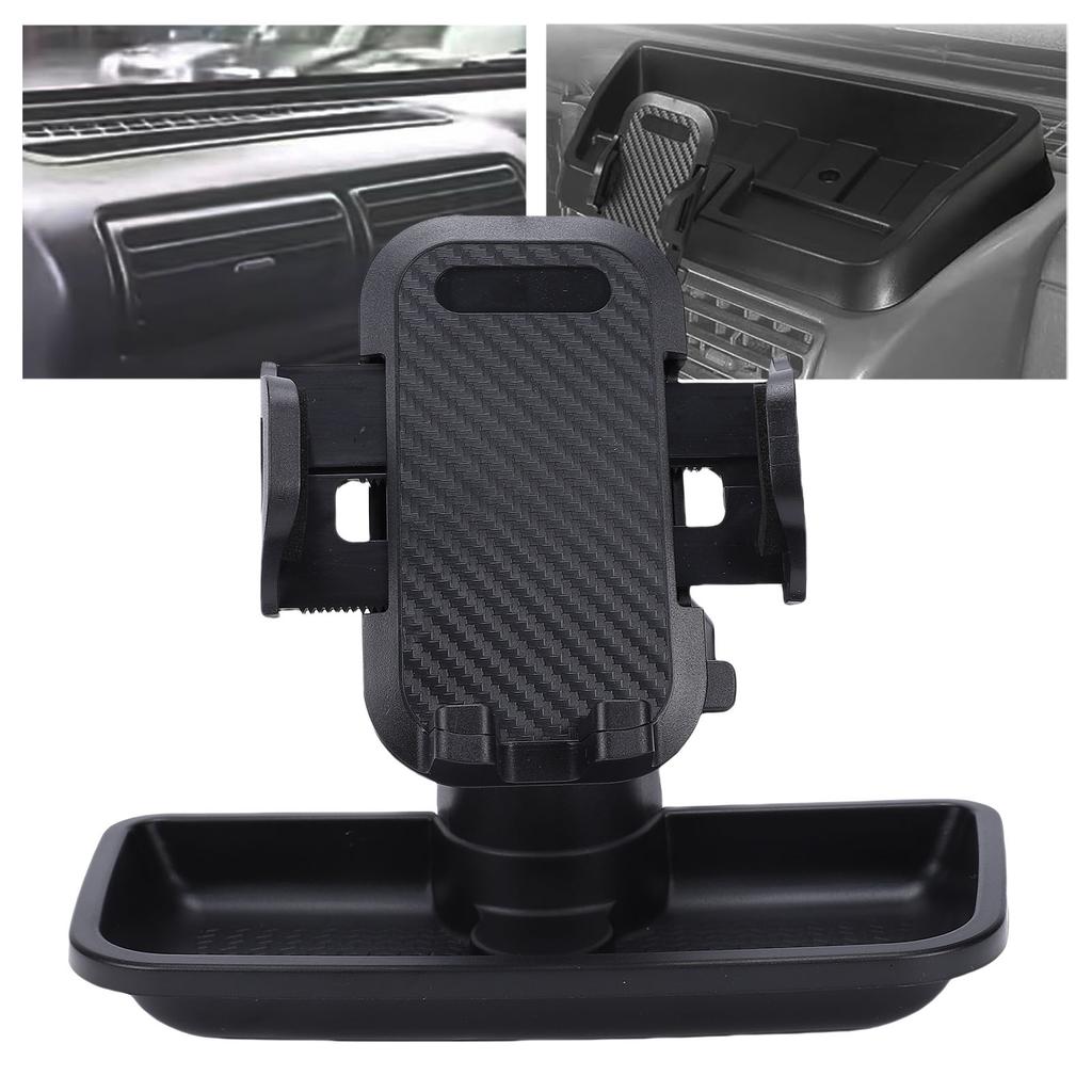 Dash Cellphone Mount with Storage Tray Phone Holder Mount Dashboard Organizer Storage Tray Replacement for Jeep Wrangler TJ 1997-2006