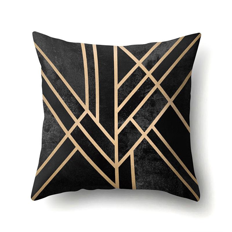 Polyester Pillow Case Automobile Decoration Home Printed Pillow Case Waist Cushion Cover Car Cushion Head Cushion Cover