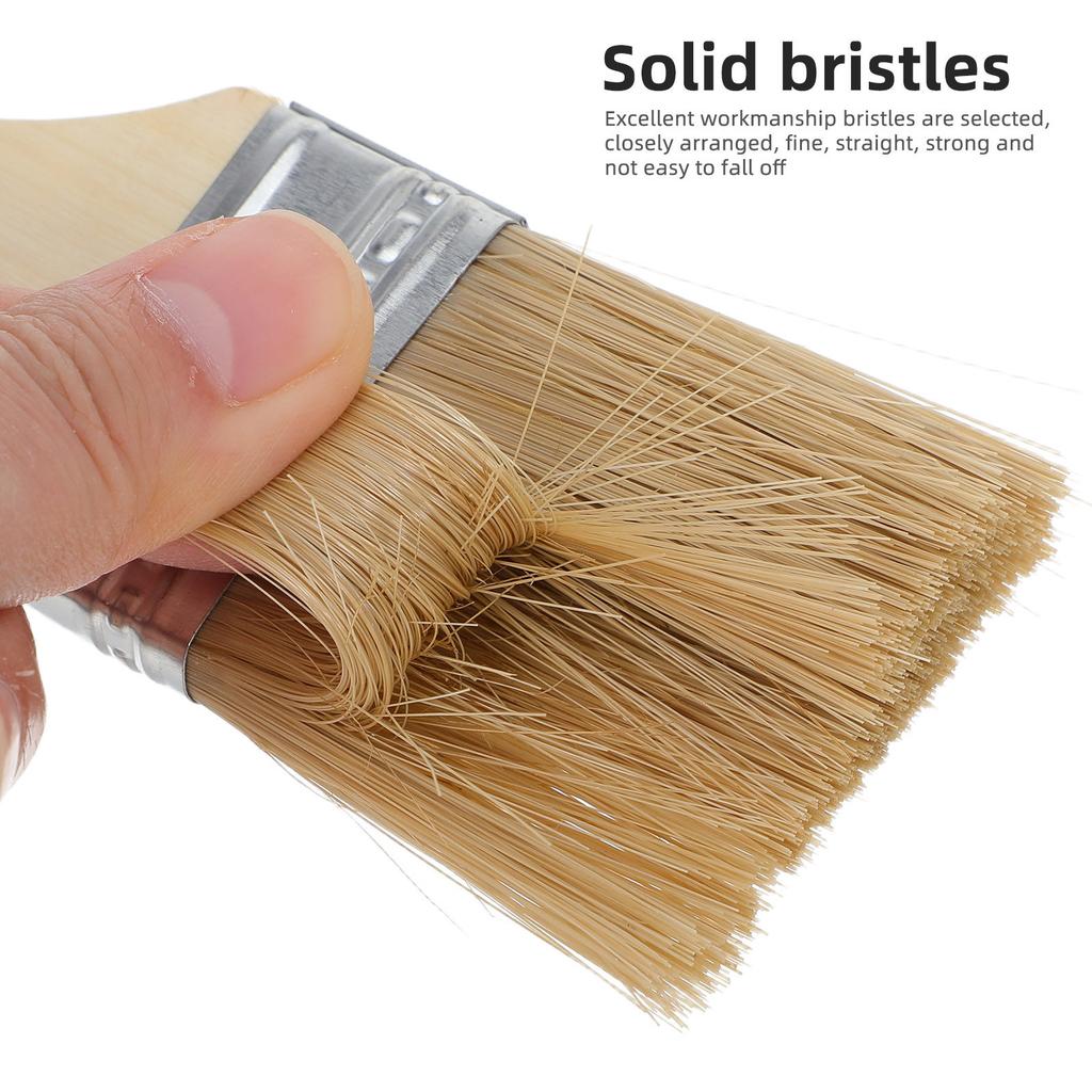 10er Set Verdickter Holzgriff Pinsel 2 Zoll Feine Borsten Wandmalwerkzeug Langlebige Faser Marinierpinsel Für Farbe