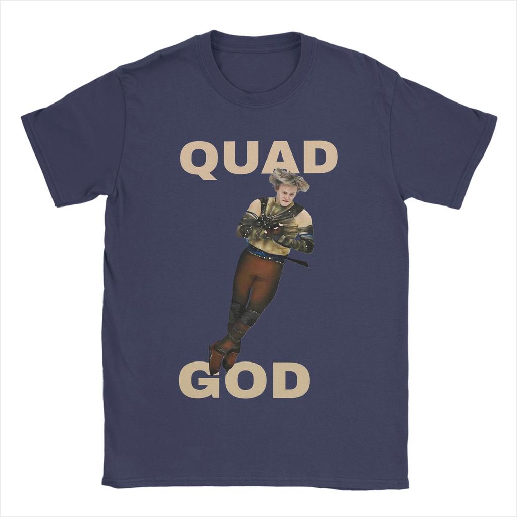 Vintage Ilia Malinin Quad God TShirts Unisex Round Neck Pure Cotton T Shirt Short Sleeve Tee Shirt Gift Clothing