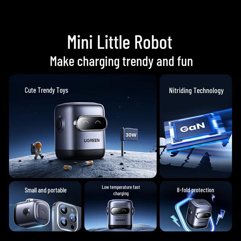 Ugreen 30W GaN Jednoduchá USB-C Robotická nabíječka