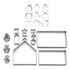 Stainless Steel Christmas Baking Accessories Gingerbreads House Biscuit Molds J0MC