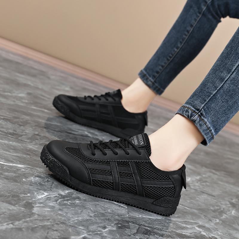 MCTIN Dámské ležérní tenisky Patchwork Smíšené barvy Šněrovací Boty s kulatou špičkou Dámské baleríny Ručně vyráběné Pánské boty