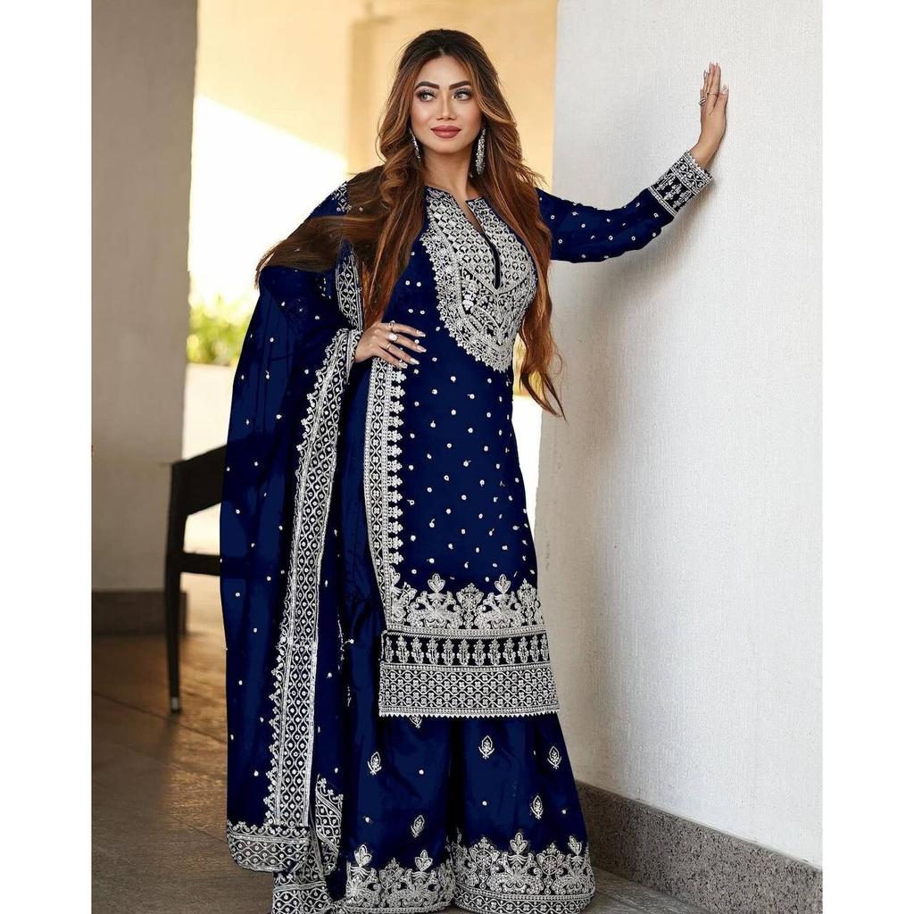 Women Bollywood Ready To Wear Sharara Salwar Suit Party Wear Salwar Kameez Set SC-2198