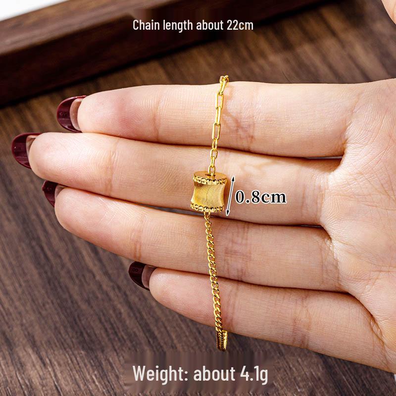 

Модный комплект ожерелья и браслета «Кошачий глаз» цвета песочного золота: Простые, Долговечные, Стойкие к выцветанию Женские украшения