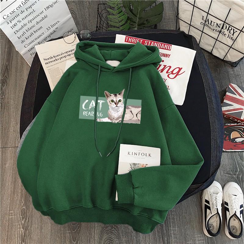 Womens Oversized Fleece-Lined Hoodie Winter Warm Long Sleeve Sweatshirt Loose Fit Casual Streetwear