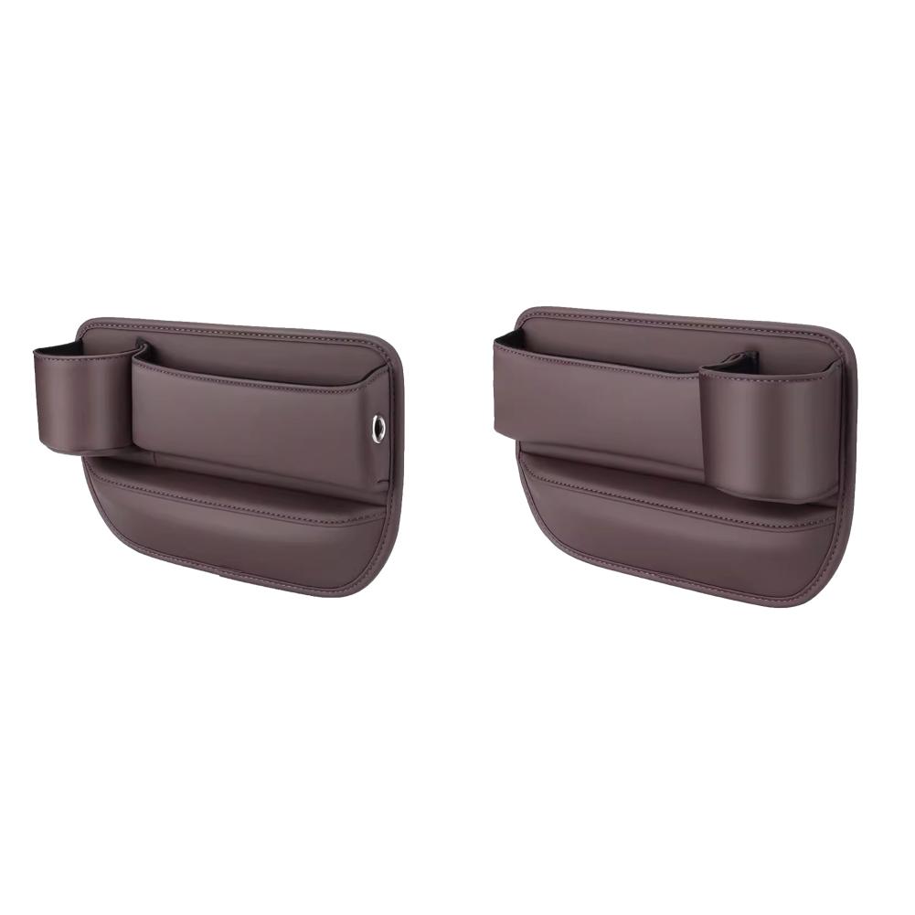 Car Interior Storage Pocket Leather Multifunction Storage Box Pocket Car Seat Side Drink Phone Holder Auto Interior Accessories