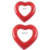 Inflatable Swim Ring Red Heart-Shape Floating Tools Swimming Pool Life Buoy  Y51D