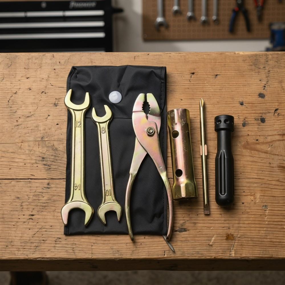 5PCS Metal & ABS Motorcycle On-Board Repair Tools Motorcycle Emergency Tool Kit  Motorcycle Riders