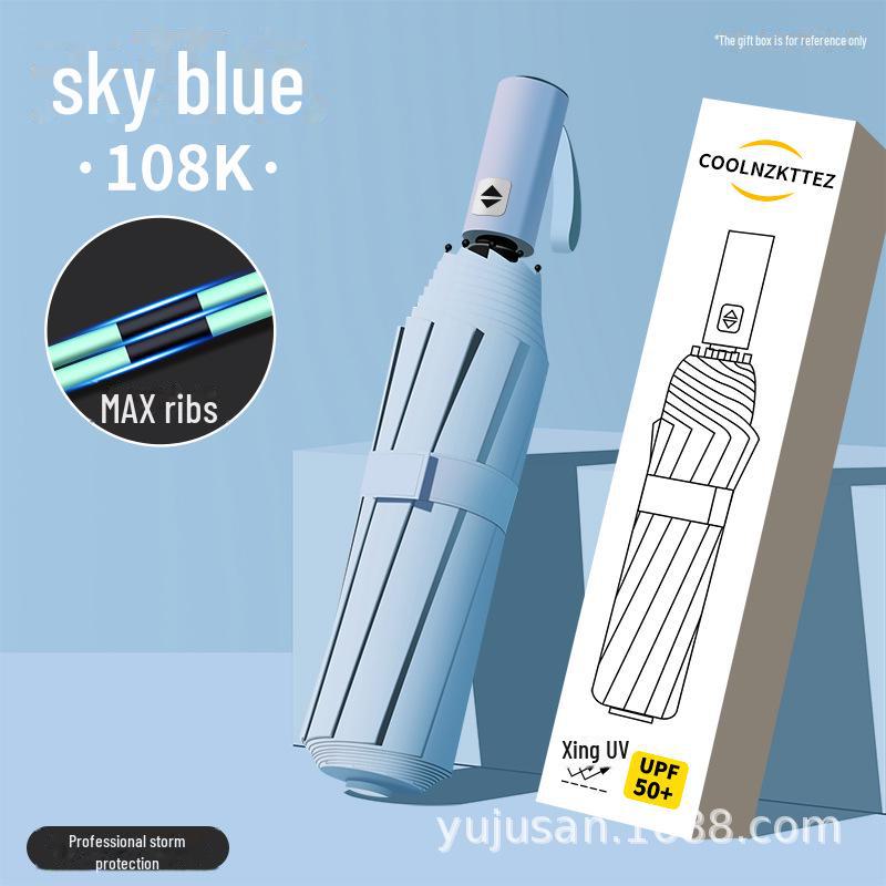 Umbrelă automată bărbătească 72-Bone: Fibre din lemn masiv, protecție UV, logo personalizat