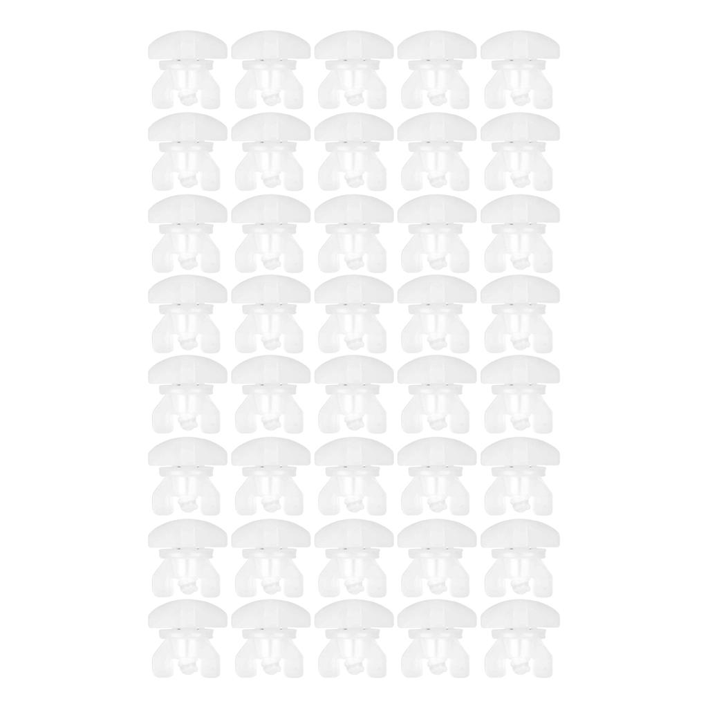 Balení 20/40 ks Stoperů do záclonových kolejnic Bílý plast Jezdci do záclonových kolejnic Náhradní příslušenství k záclonám