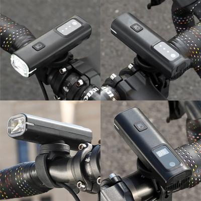 Bicycles Handlebar Flashlight Rechargeable Cycling Safety Headlight LED Front Light with 4 Light Modes for Night Ridings