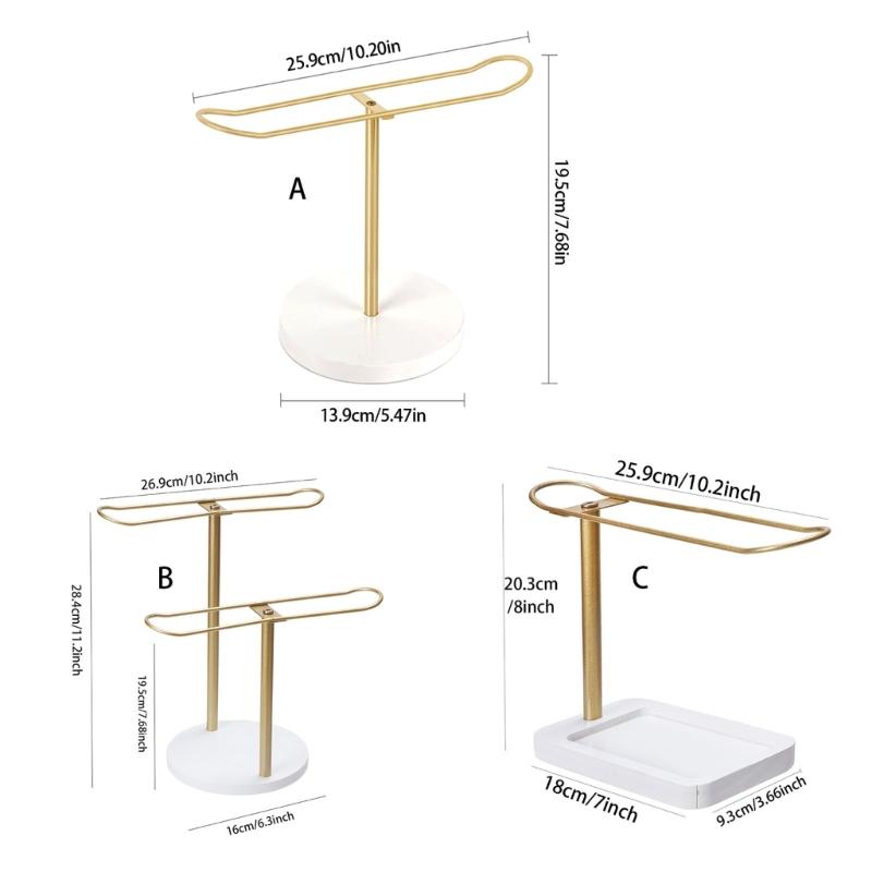 Contemporary Headband Display Stand Wooden Base Scrunchie Holder Space Saving Hair Accessories Organiser for Bedroom