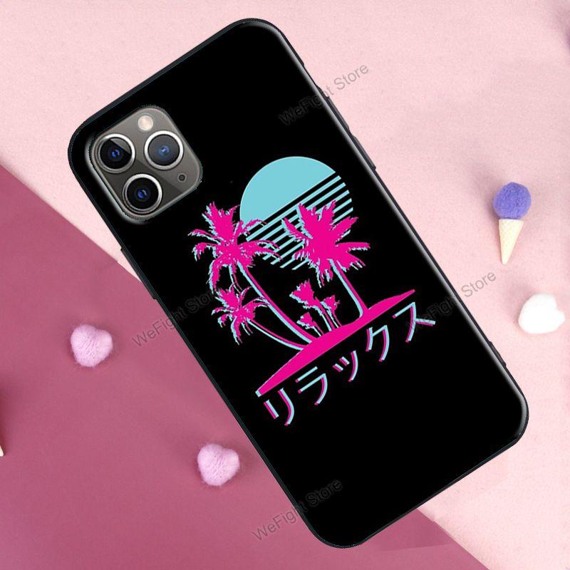 

Чохол 80s Retrowave Neon Palms Tree для iPhone 11 12 13 Pro Max mini XR X XS Max 5S 6S 7 8 Plus SE 2020 Coque Funda iPhone 13Pro MAX