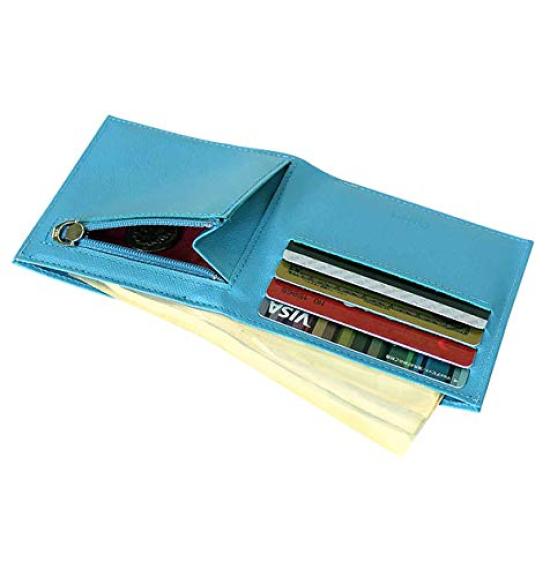 Folding Wallet FRUH Smart Cowhide Bifold Wallet Men's (Wine)