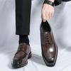 Foreign trade British style pointed handmade leather shoes business dress wedding groom shoes casual men's shoes