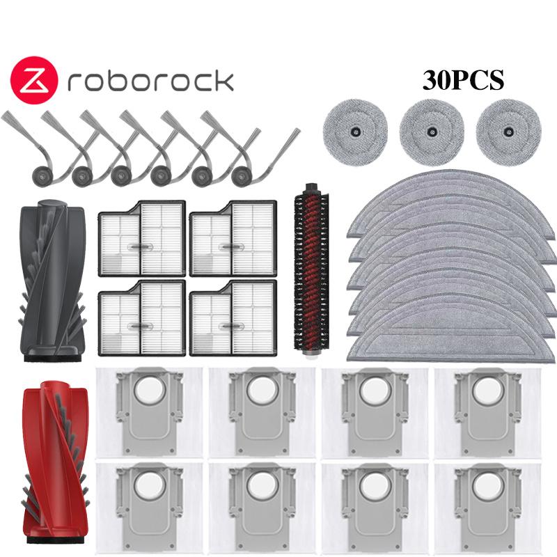 Roborock Saros 10/Roborock S9 MaxV Ultra Robot Vacuum Spare Parts Main Side Brushes Mop Cloths HEPA Filters Dust Bags Accessorie