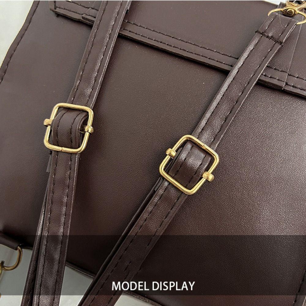 Retro dámská taška přes rameno Přenosná crossbody taška Taška na úrovni Malá čtvercová taška Dívky