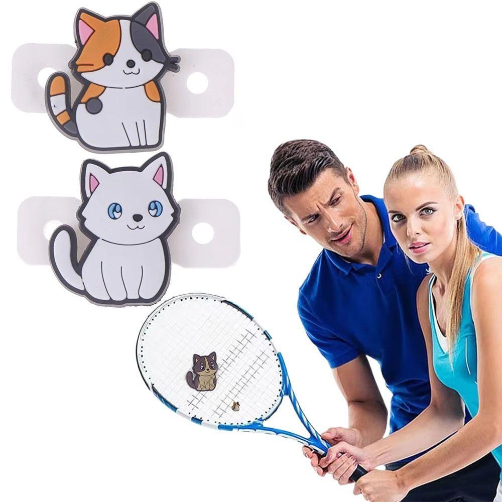 Silikonový tlumič vibrací tenisové rakety Kreslená kočka Tlumiče vibrací rakety Sport